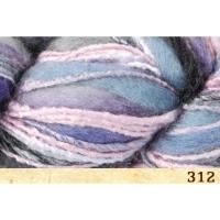 Пряжа FIBRA NATURA BAMBOO BLOOM HAND PAINTS (312 розово-серо-голубой); Состав: 48% бамбук,  44% шерсть, 8% акрил; 100 г / 140 м